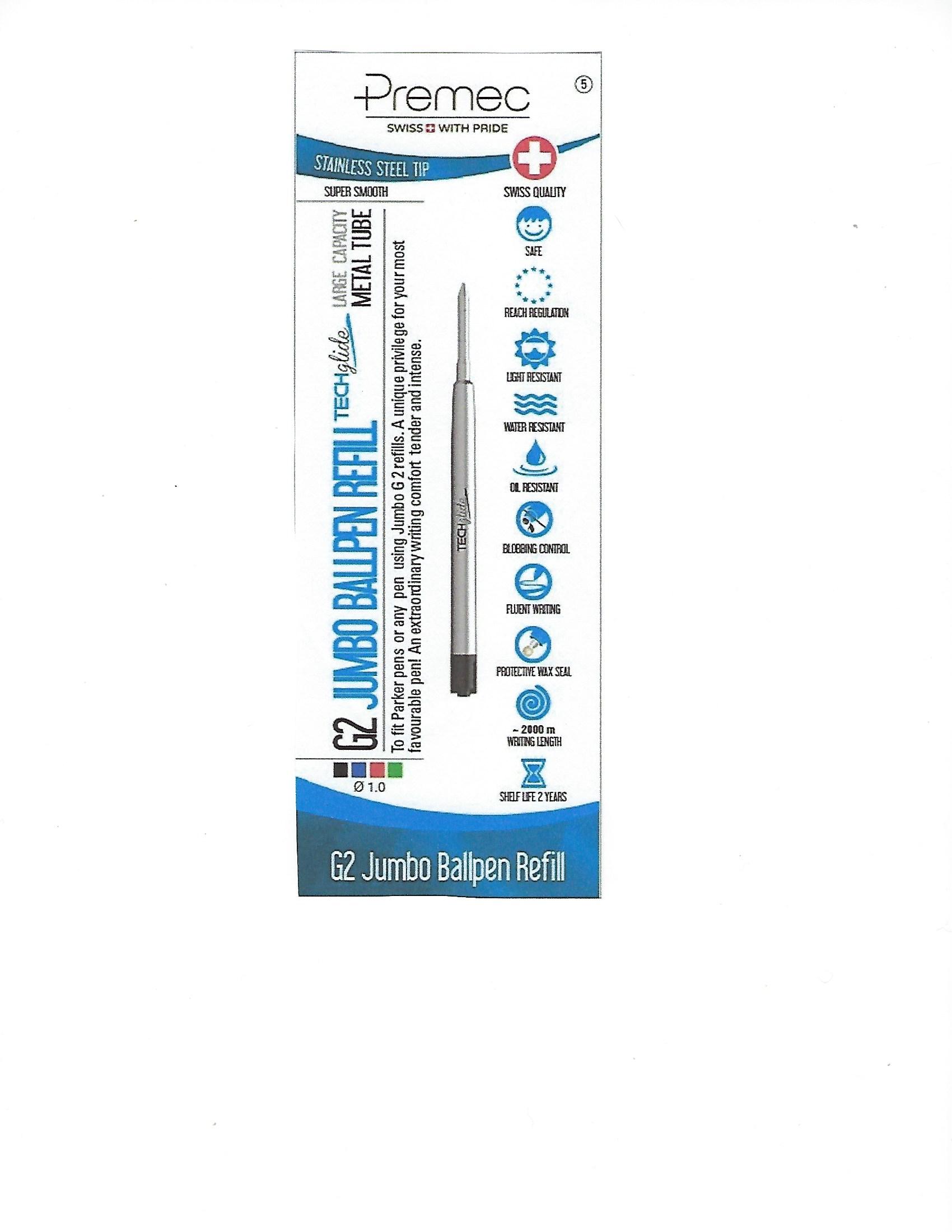 Premec® G2 Metal body Ballpoint ParkerStyle Refill